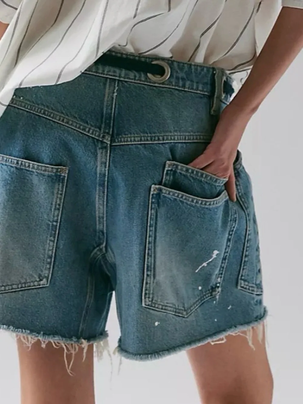 Free people We The Free Moxie Barrel Shorts. NWT. Timeless blue